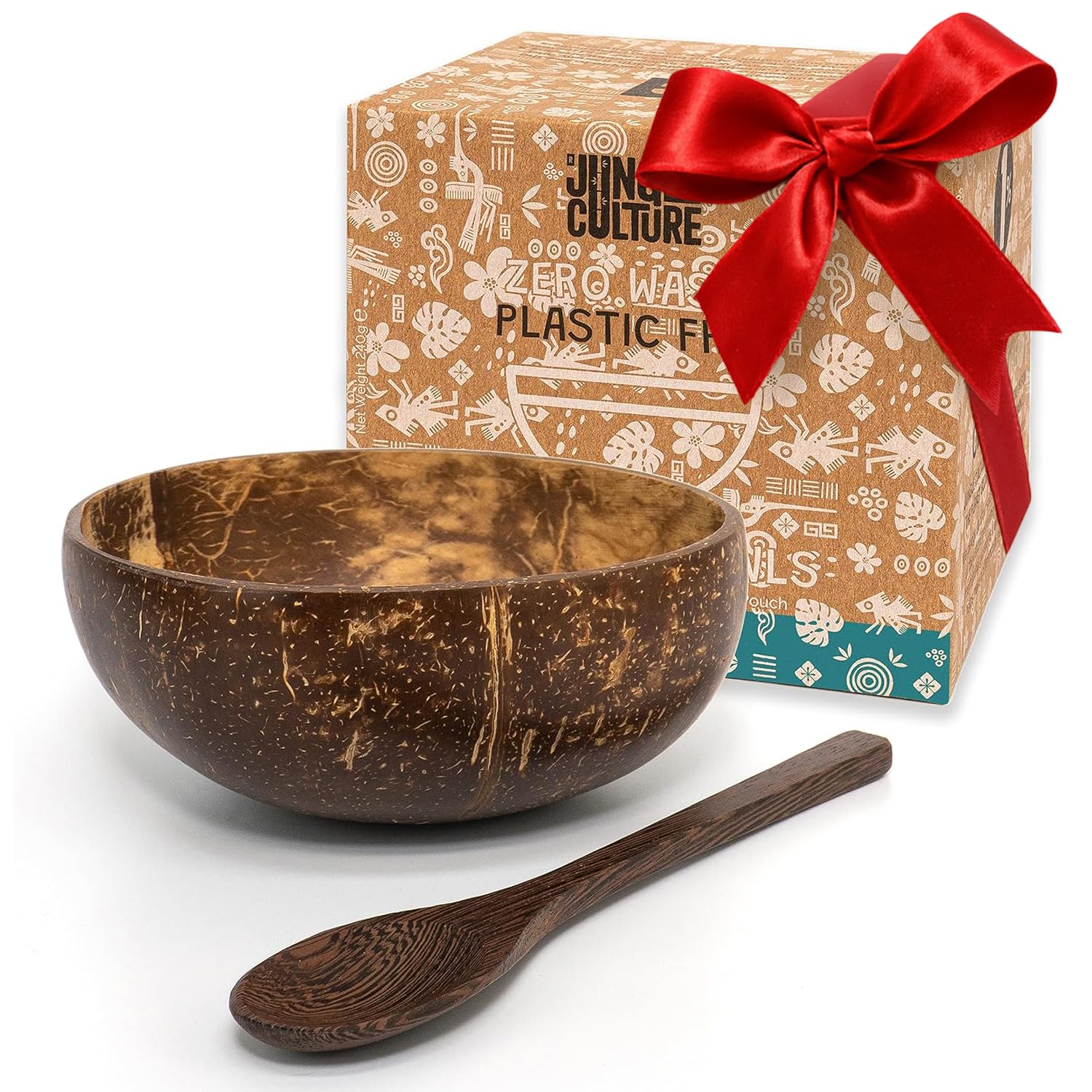 Amazon.com: Jungle Culture 1 Coconut Bowl & Spoon with FREE eBook